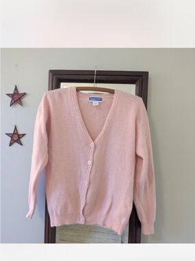 Pendleton Light Pink V-Neck Button Cardigan